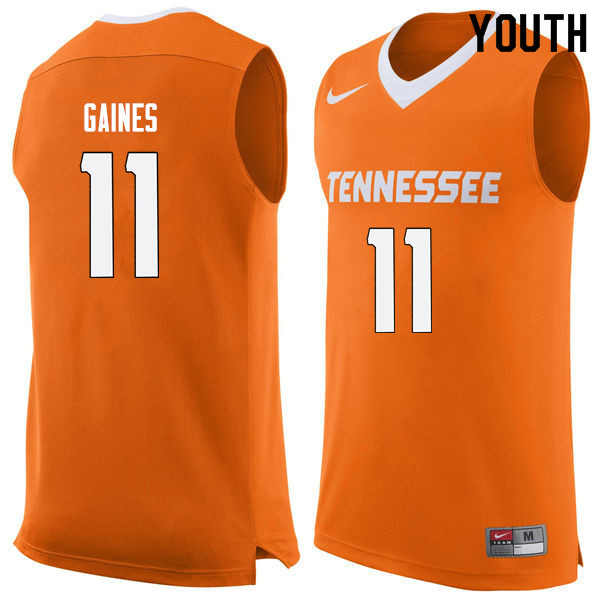 Youth #11 Davonte Gaines Tennessee Volunteers College Basketball Jerseys Sale-Orange